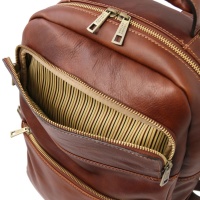 Tuscany Leather Melbourne - Leather laptop backpack - 